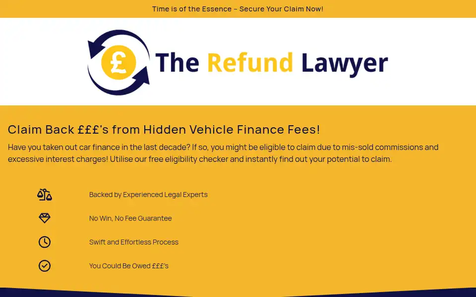 Screenshot of therefundlawyer.co.uk