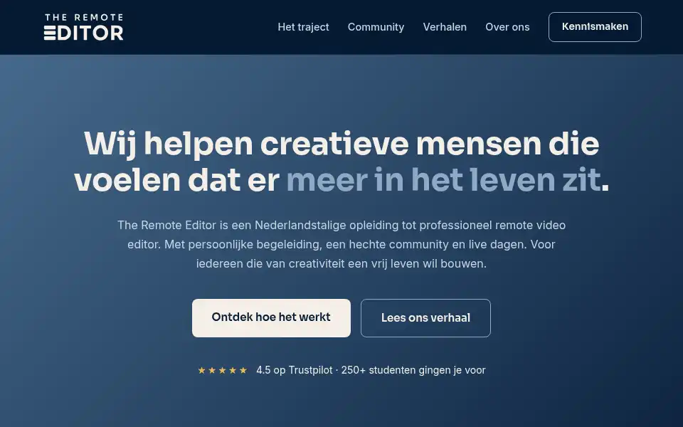 Screenshot of theremoteeditor.nl