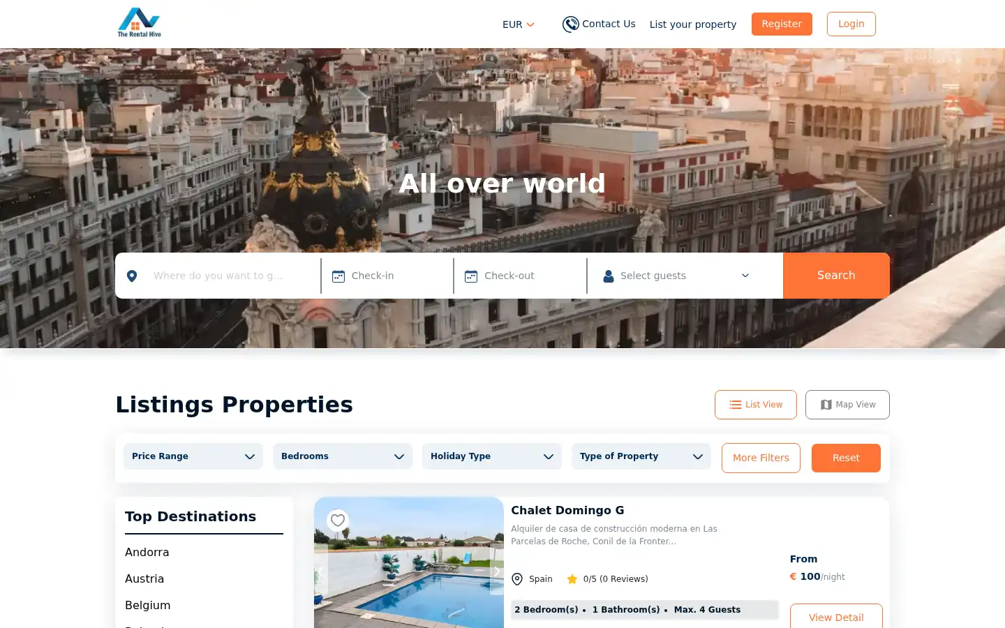 Screenshot of therentalhive.com