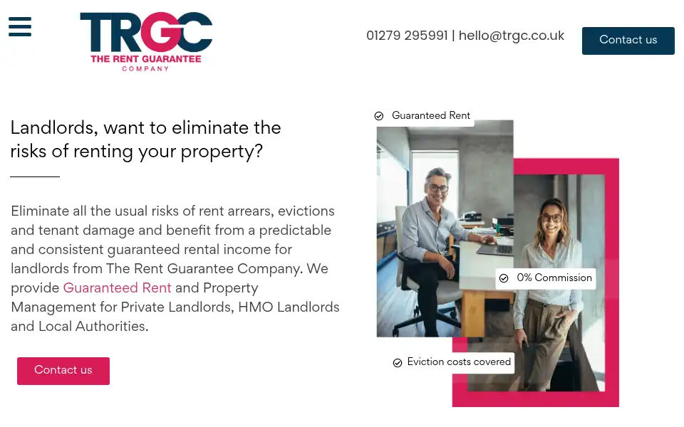 Screenshot of therentguaranteecompany.co.uk