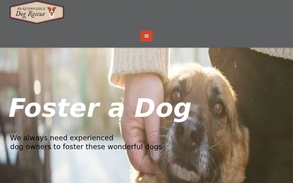 Screenshot of theresponsibledogrescue.co.uk