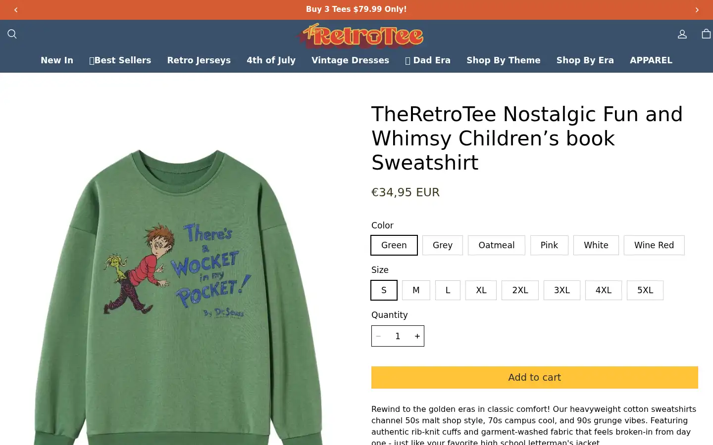 Screenshot of theretrotee.com