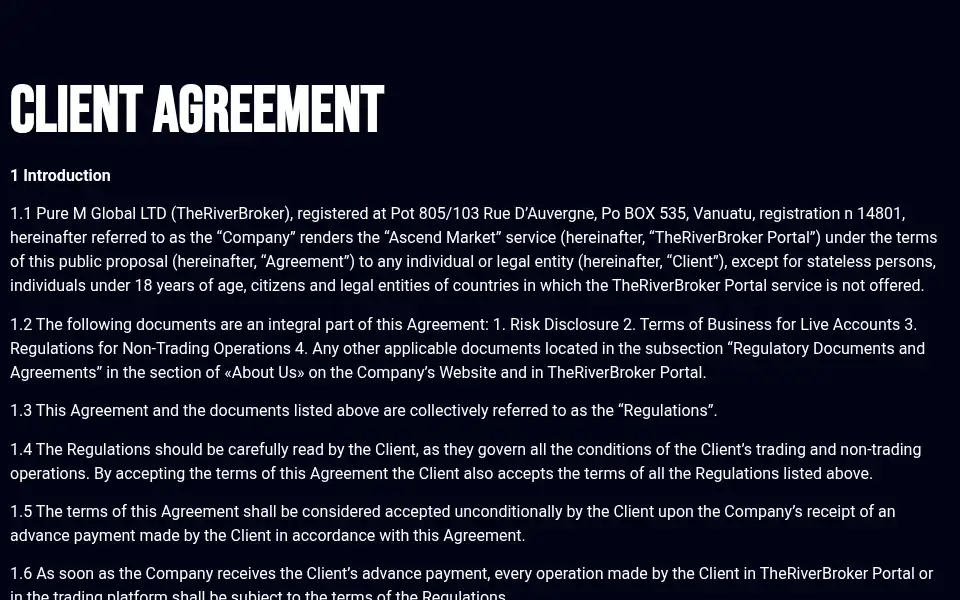 Screenshot of theriverbroker.com