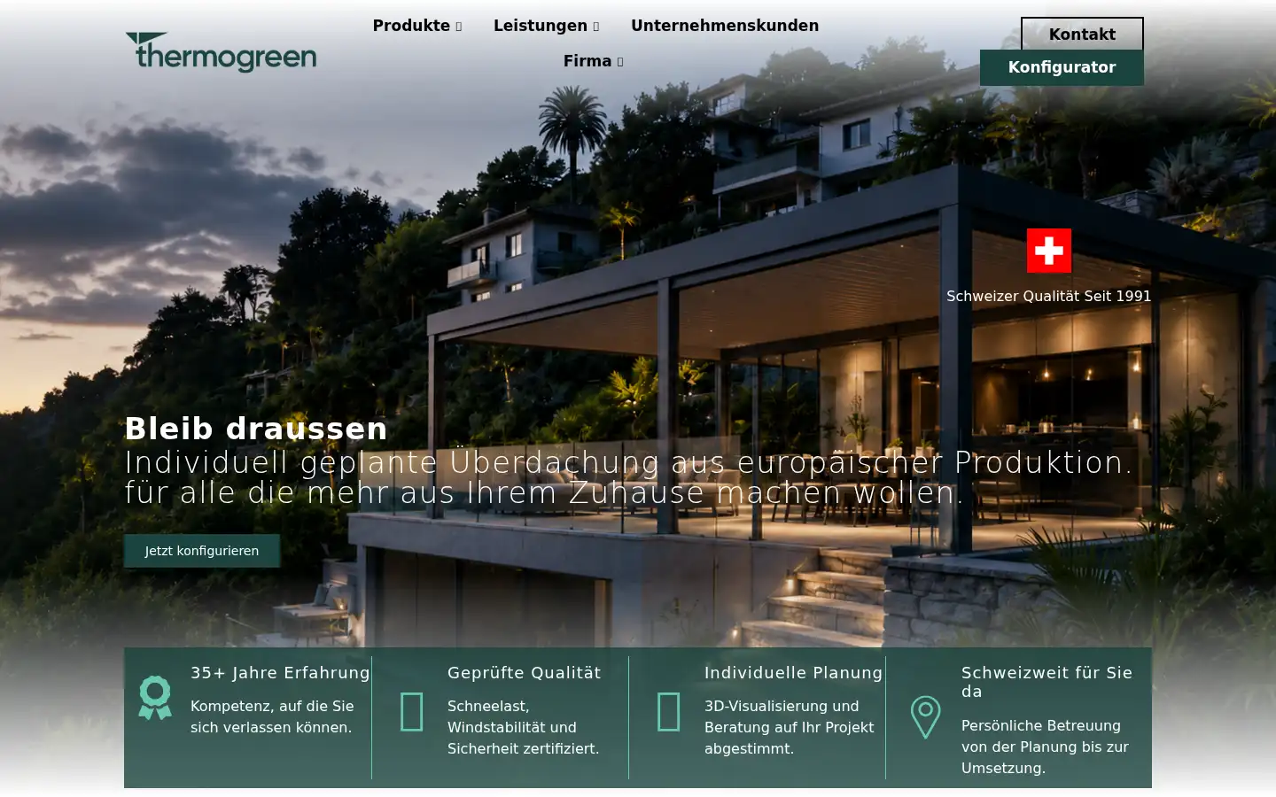 Screenshot of thermogreen.ch