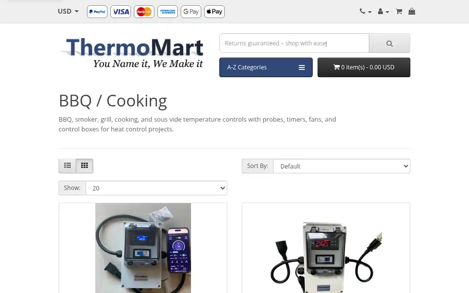 Screenshot of thermomart.com