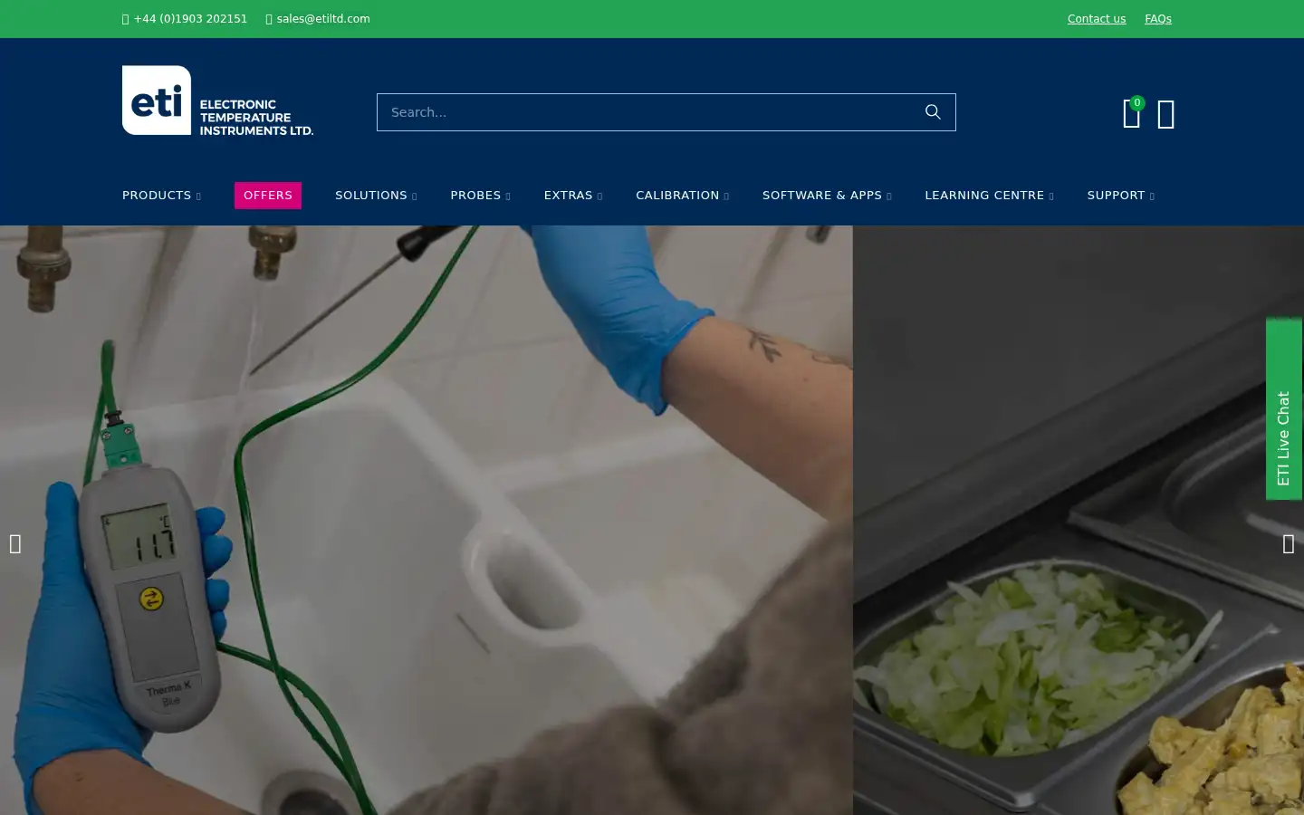 Screenshot of thermometer.co.uk