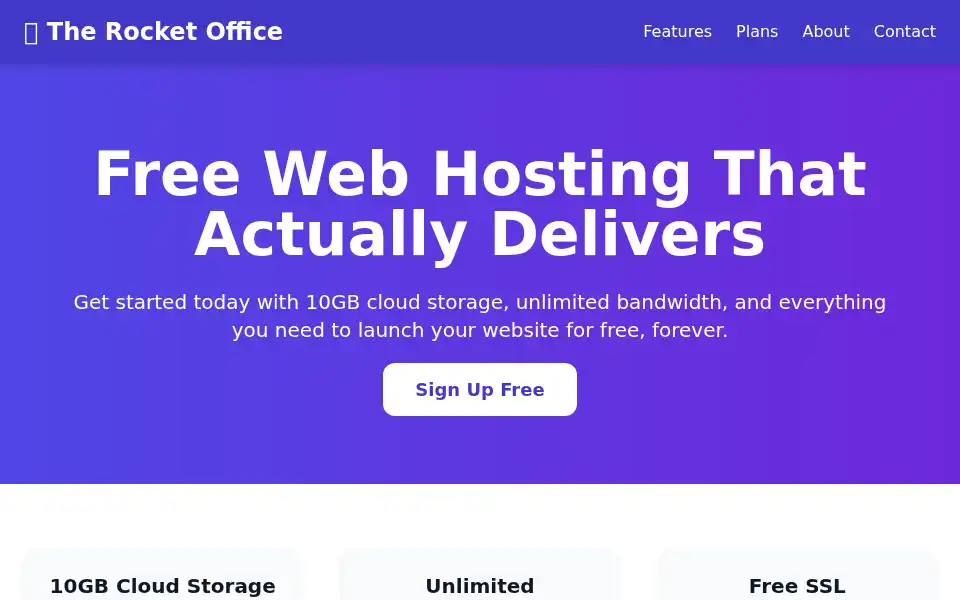 Screenshot of therocketoffice.com