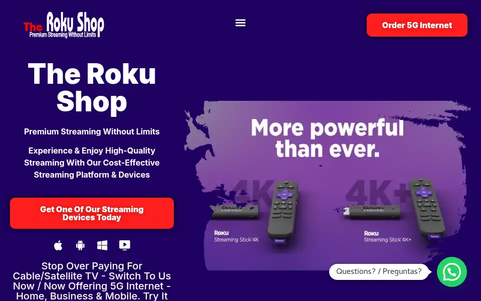 Screenshot of theroku.shop