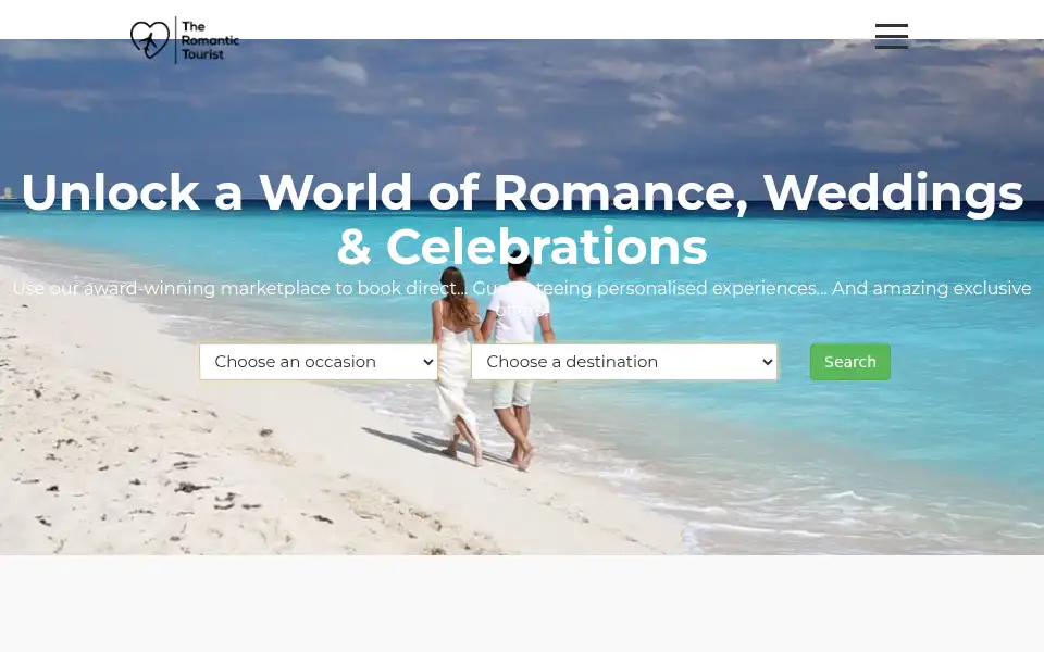 Screenshot of theromantictourist.com