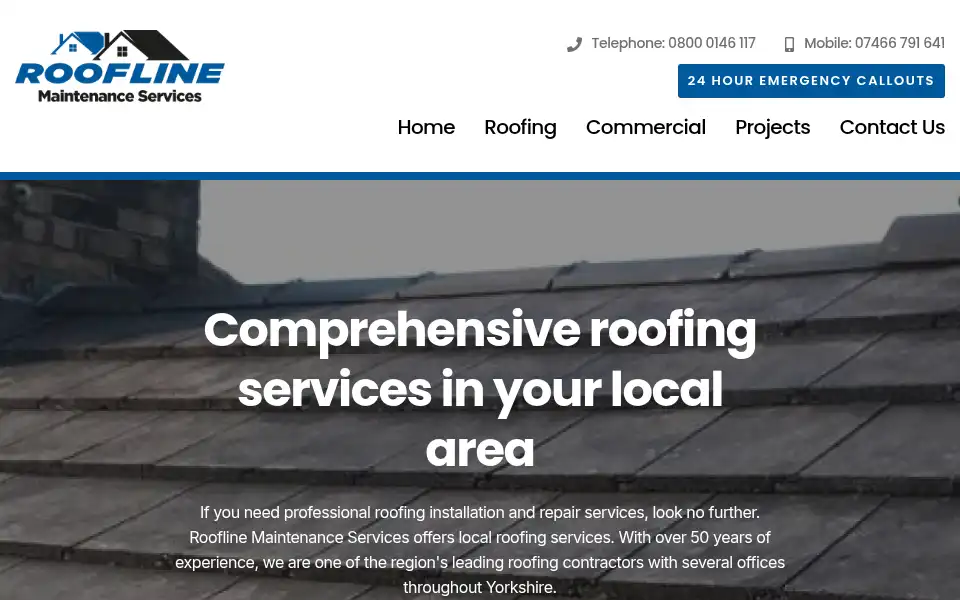 Screenshot of theroofline.co.uk