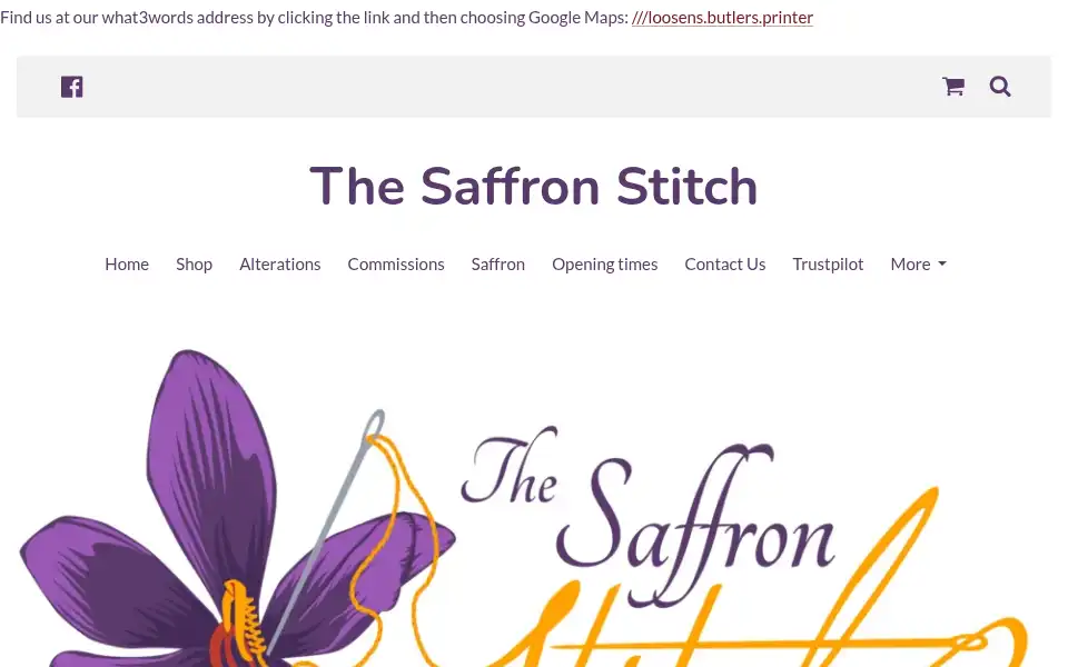Screenshot of thesaffronstitch.co.uk