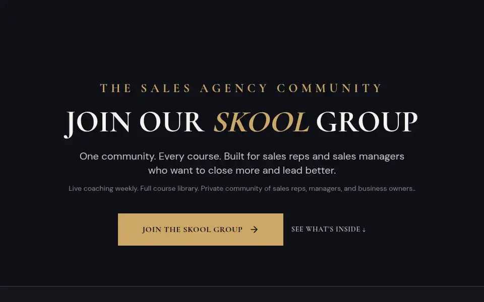 Screenshot of thesalesagency.com