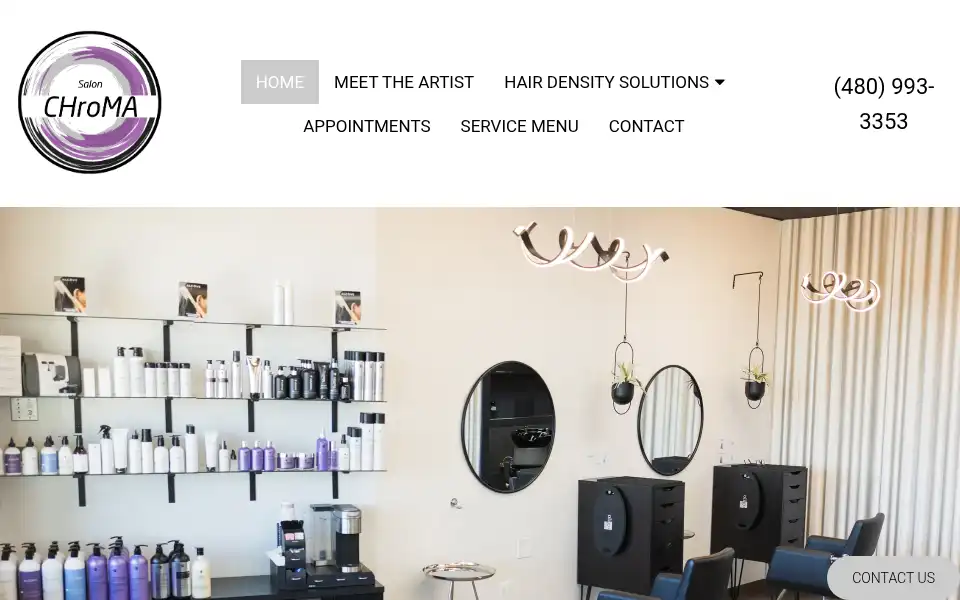 Screenshot of thesalonchroma.com