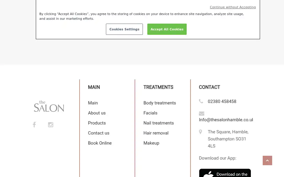 Screenshot of thesalonhamble.co.uk
