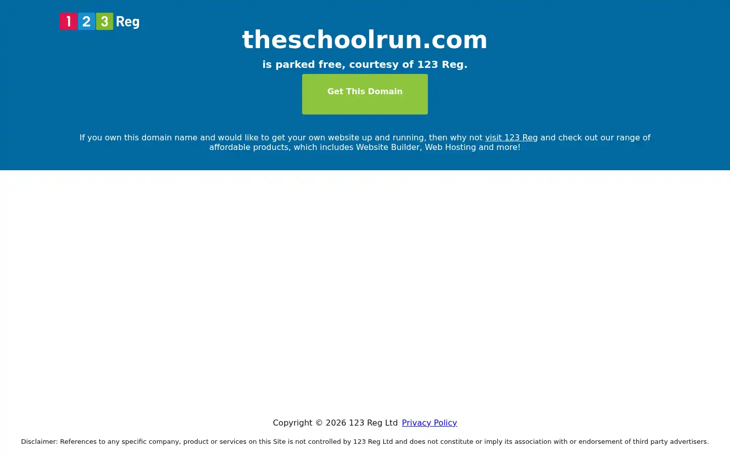 Screenshot of theschoolrun.com