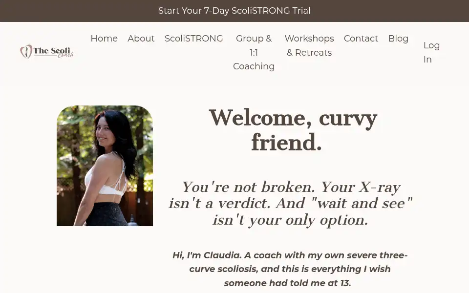 Screenshot of thescolicoach.com