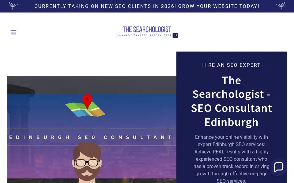 Screenshot of thesearchologist.co.uk