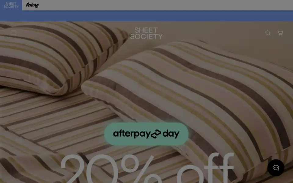 Screenshot of thesheetsociety.com.au
