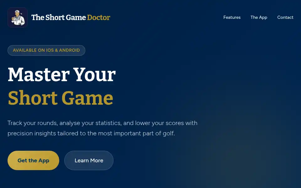 Screenshot of theshortgamedoctor.co.uk