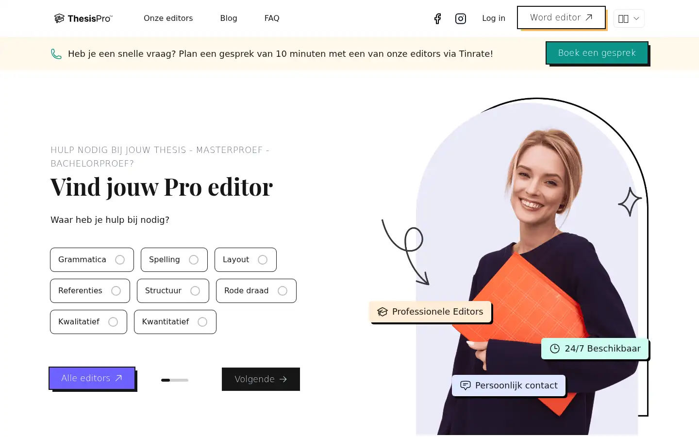 Screenshot of thesispro.be
