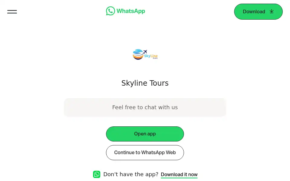 Screenshot of theskylinetours.co.uk