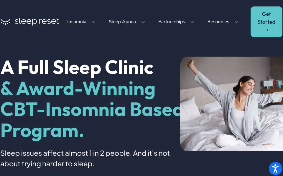 Screenshot of thesleepreset.com