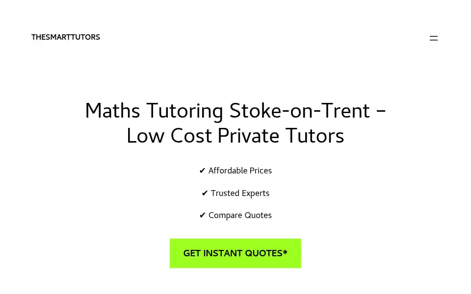 Screenshot of thesmarttutors.co.uk
