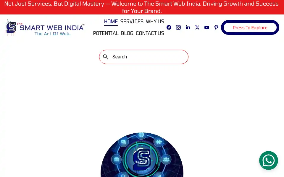 Screenshot of thesmartwebindia.com