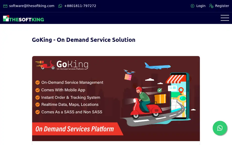 Screenshot of thesoftking.com