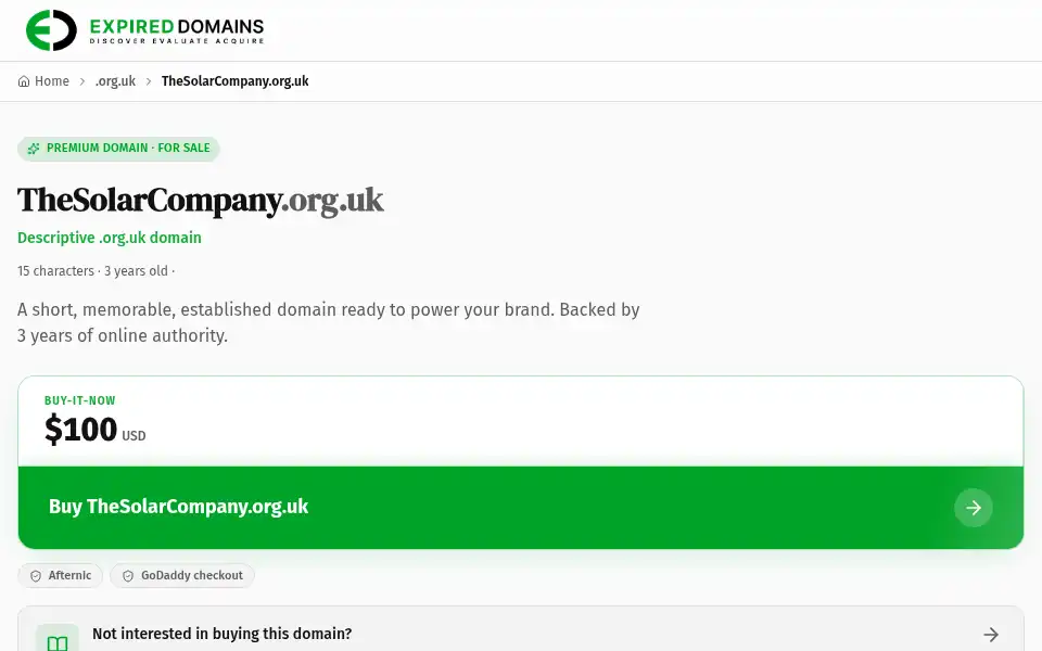 Screenshot of thesolarcompany.org.uk