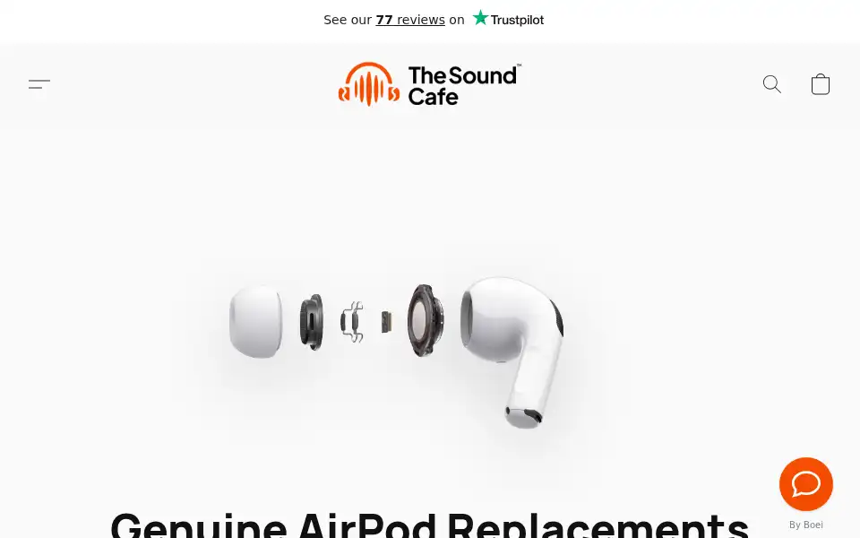 Screenshot of thesoundcafe.co.uk