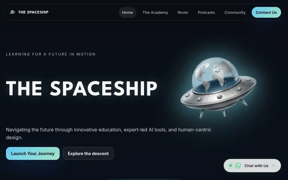 Screenshot of thespaceship.org