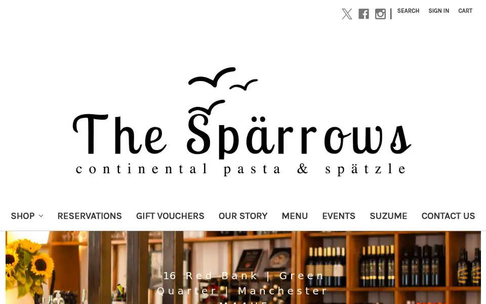 Screenshot of thesparrows.me