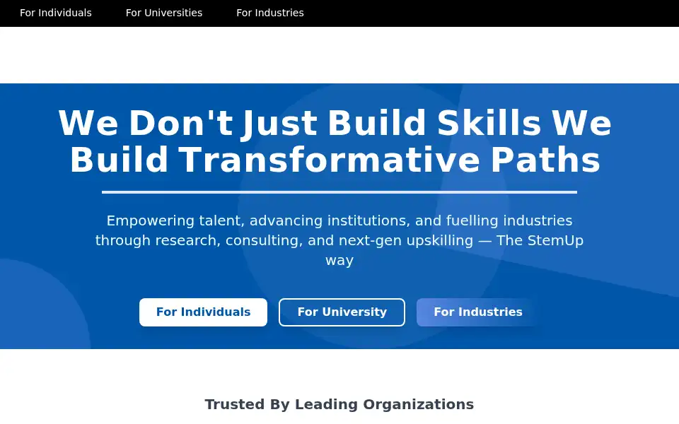 Screenshot of thestemup.com