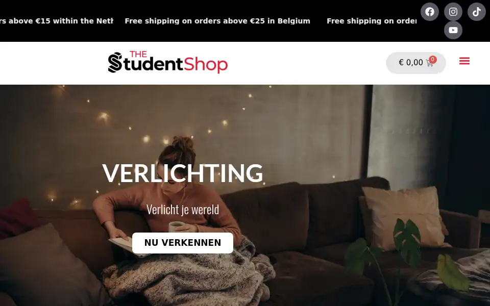 Screenshot of thestudentshop.nl