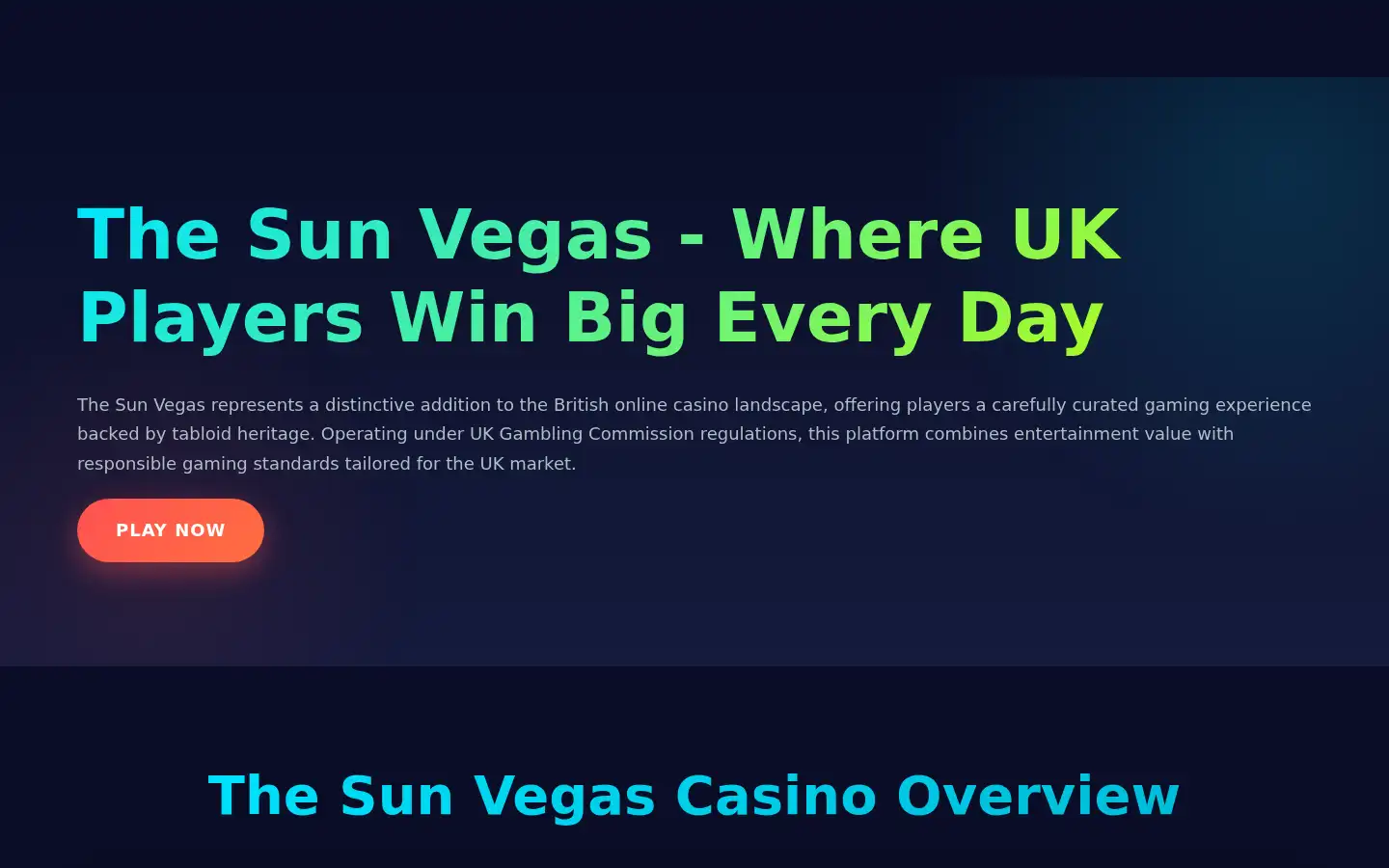 Screenshot of thesunvegasuk.com