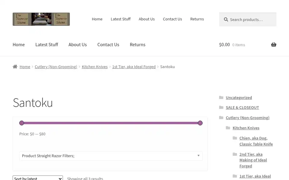Screenshot of thesuperiorshave.com