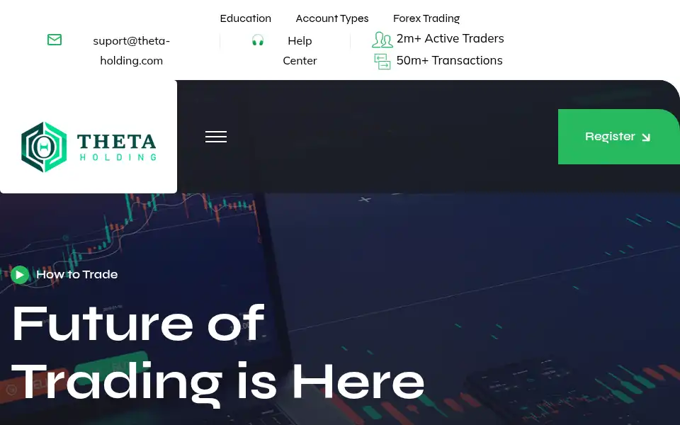 Screenshot of theta-holding.com