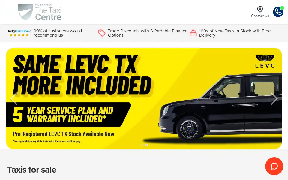 Screenshot of thetaxicentre.com