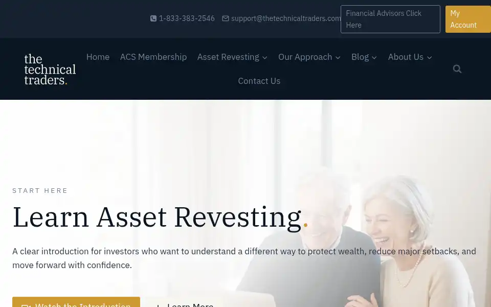 Screenshot of thetechnicaltraders.com