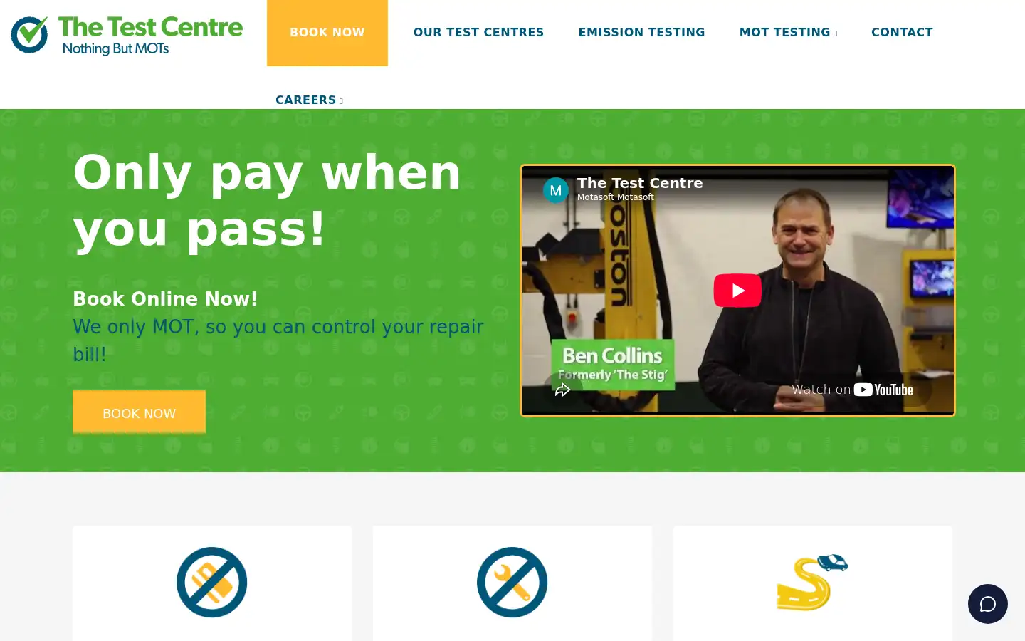 Screenshot of thetestcentre.co.uk