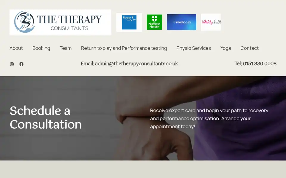 Screenshot of thetherapyconsultants.co.uk