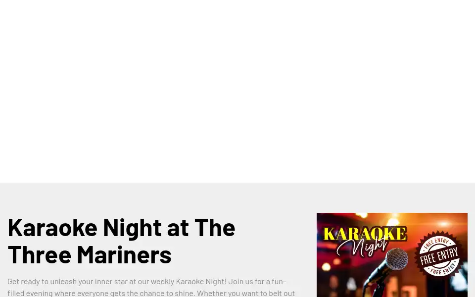 Screenshot of thethreemariners.co.uk
