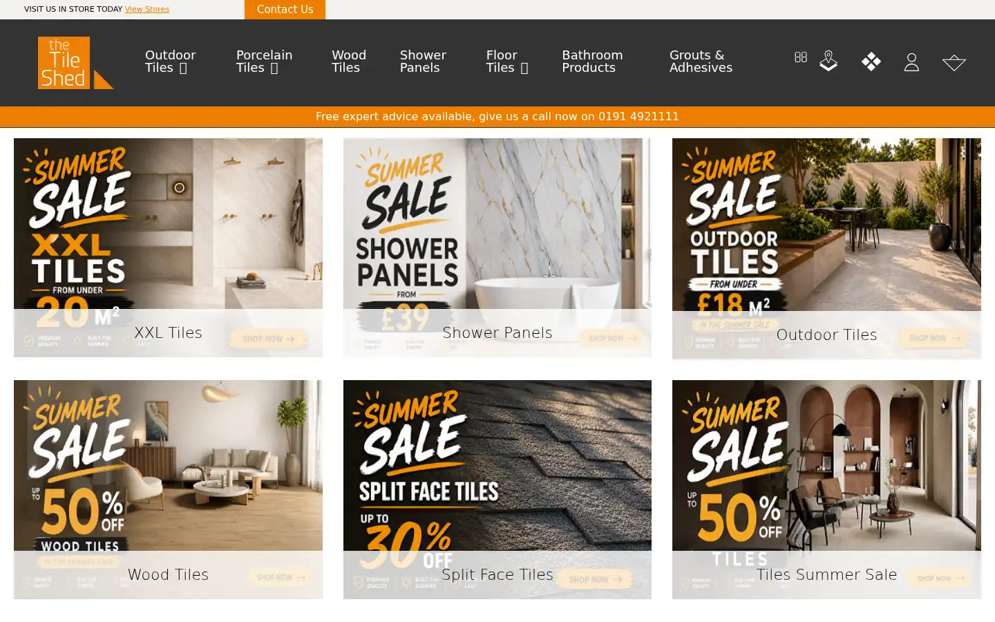 Screenshot of thetileshed.co.uk