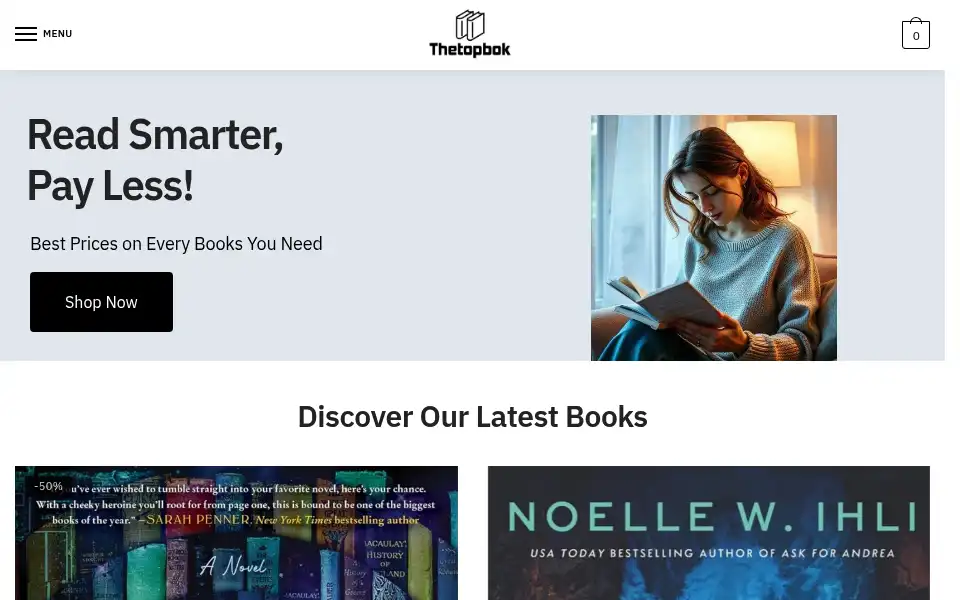 Screenshot of thetopbok.com