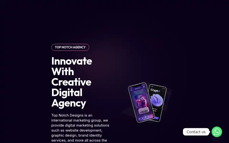 Screenshot of thetopnotchdesigns.com