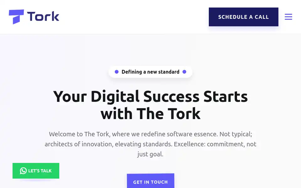 Screenshot of thetork.com