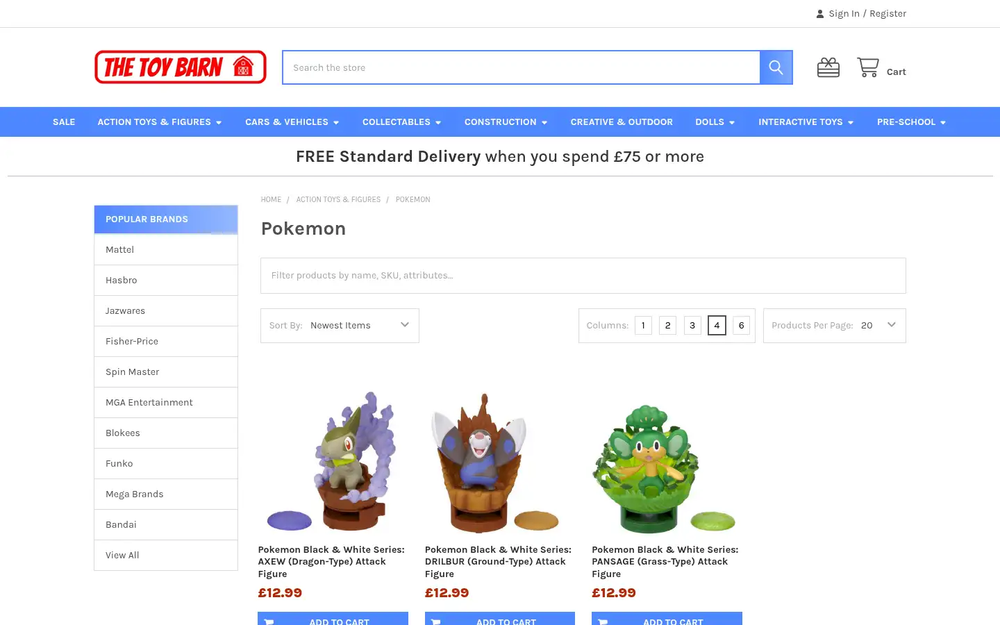 Screenshot of thetoybarn.co.uk