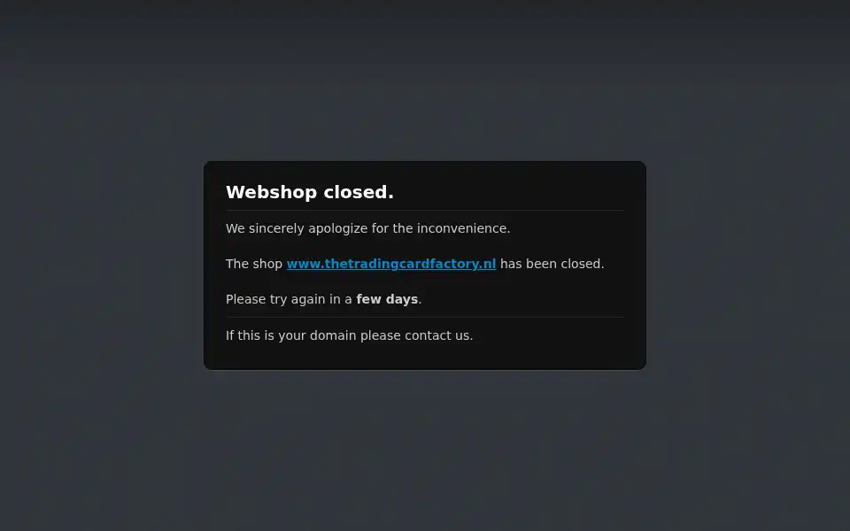 Screenshot of thetradingcardfactory.nl