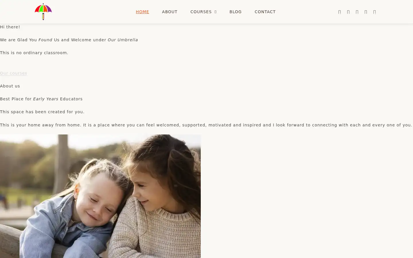Screenshot of thetrainingumbrella.com
